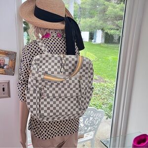 Stylish Checkered Backpack